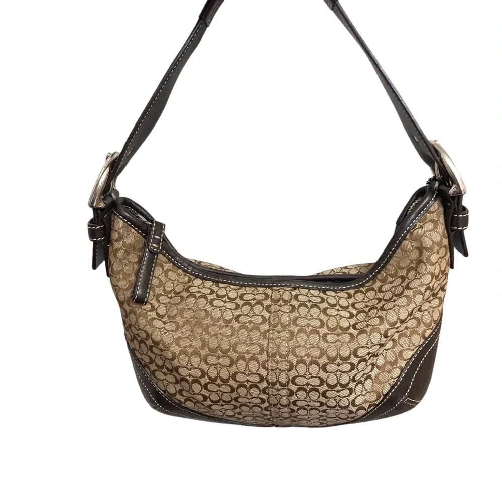 Coach vintage y2k 6351 brown signature mini soho hobo bag